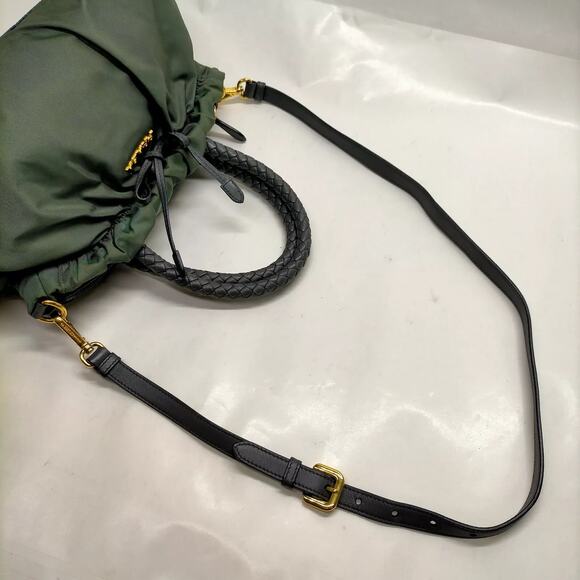 Prada BN1921 Tessuto Bow Ardesia Bag - Picture 7 of 11